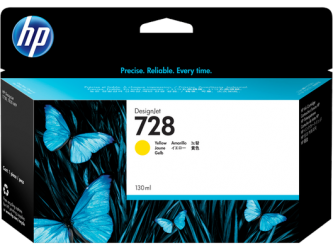 HP 728 Tintenpatrone gelb 130ml 